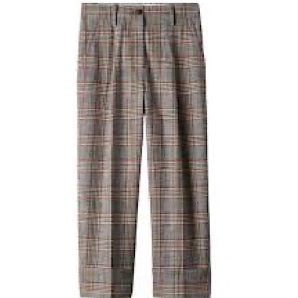 Aritzia Wilfred| Wide leg plaid trousers. 8 - Picture 2 of 4